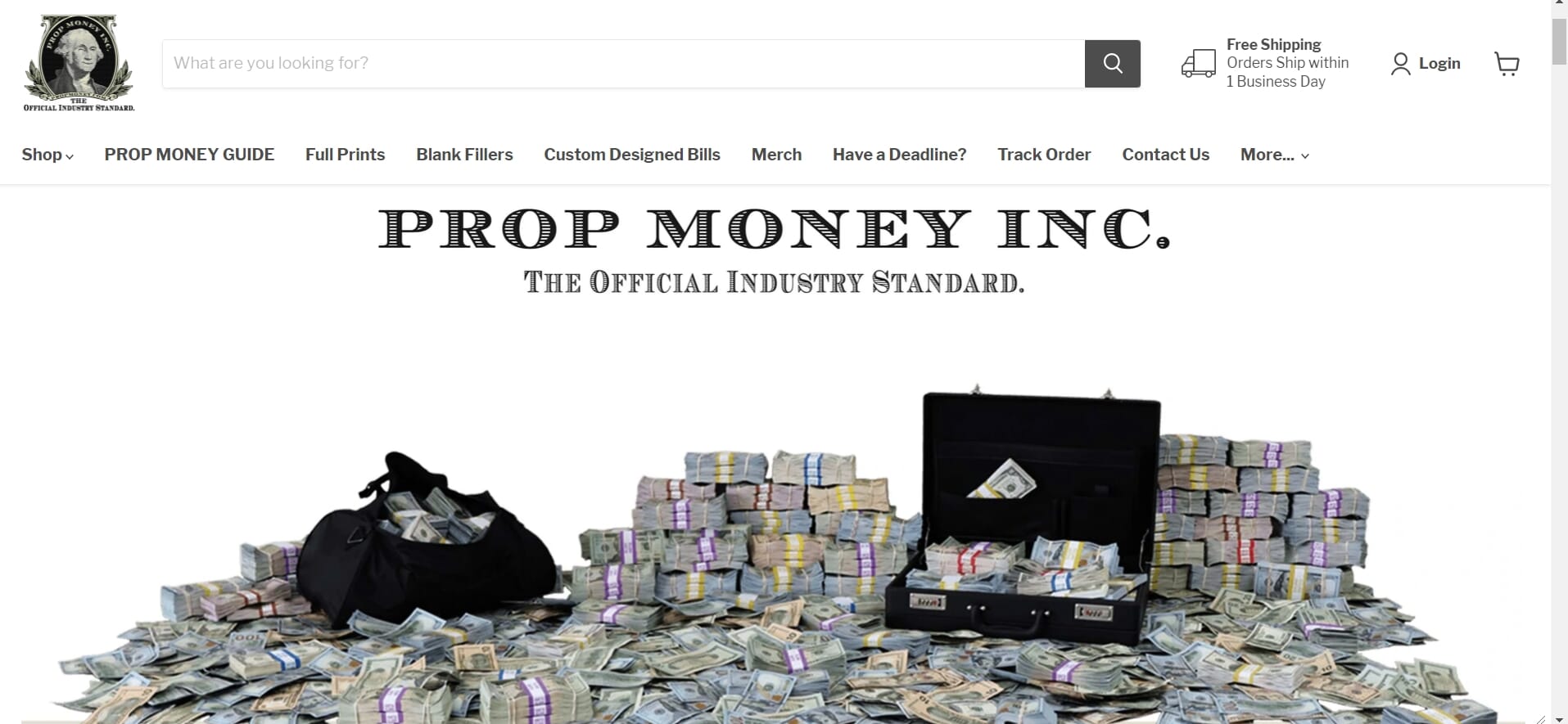 Prop Money Inc. The Official Industry Standard.