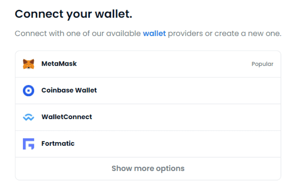 connect your wallet on marketplace