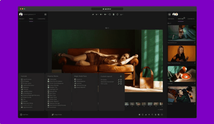 fylm.ai cloud-based color grading