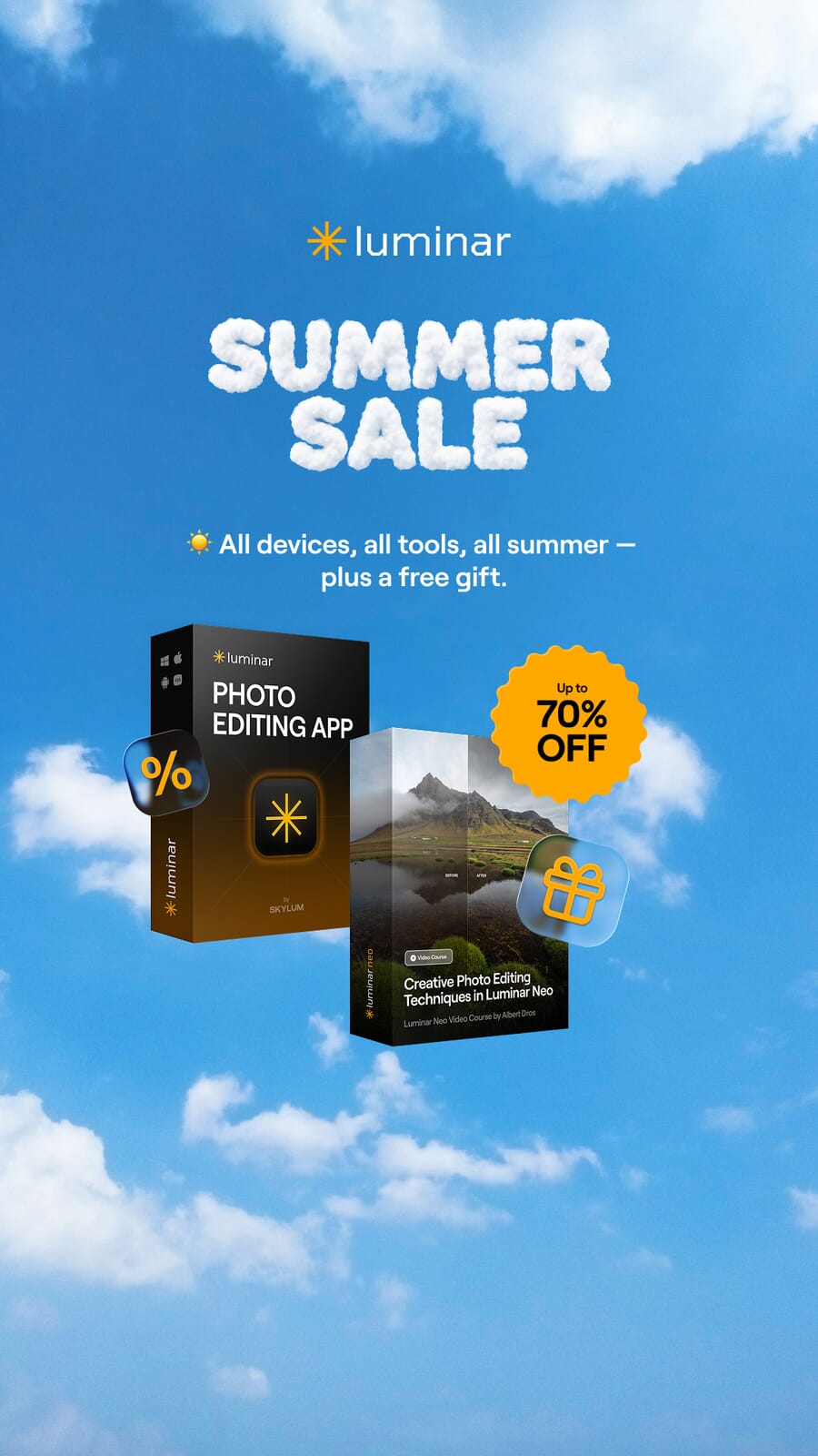 Luminar Summer Sale 2026 — up to 70% off, ends June 28