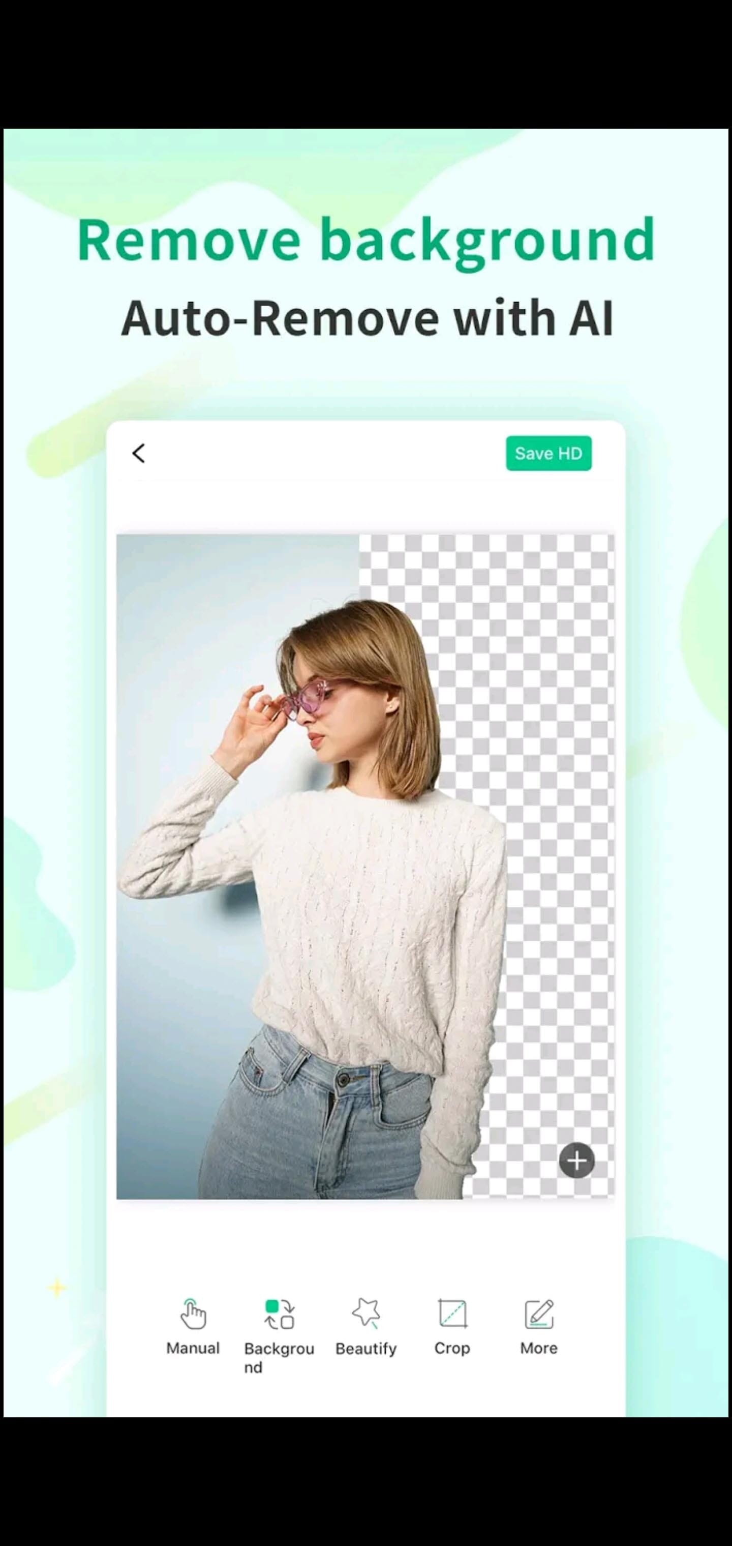 Apowersoft uses AI to cut out your background.