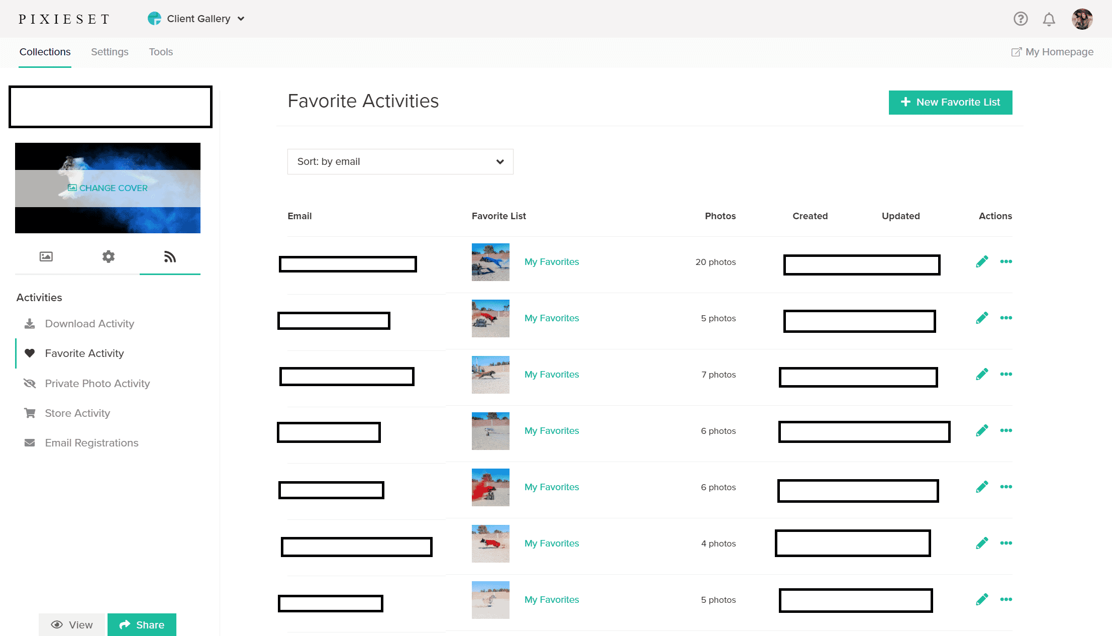 Check in with your Favorites lists