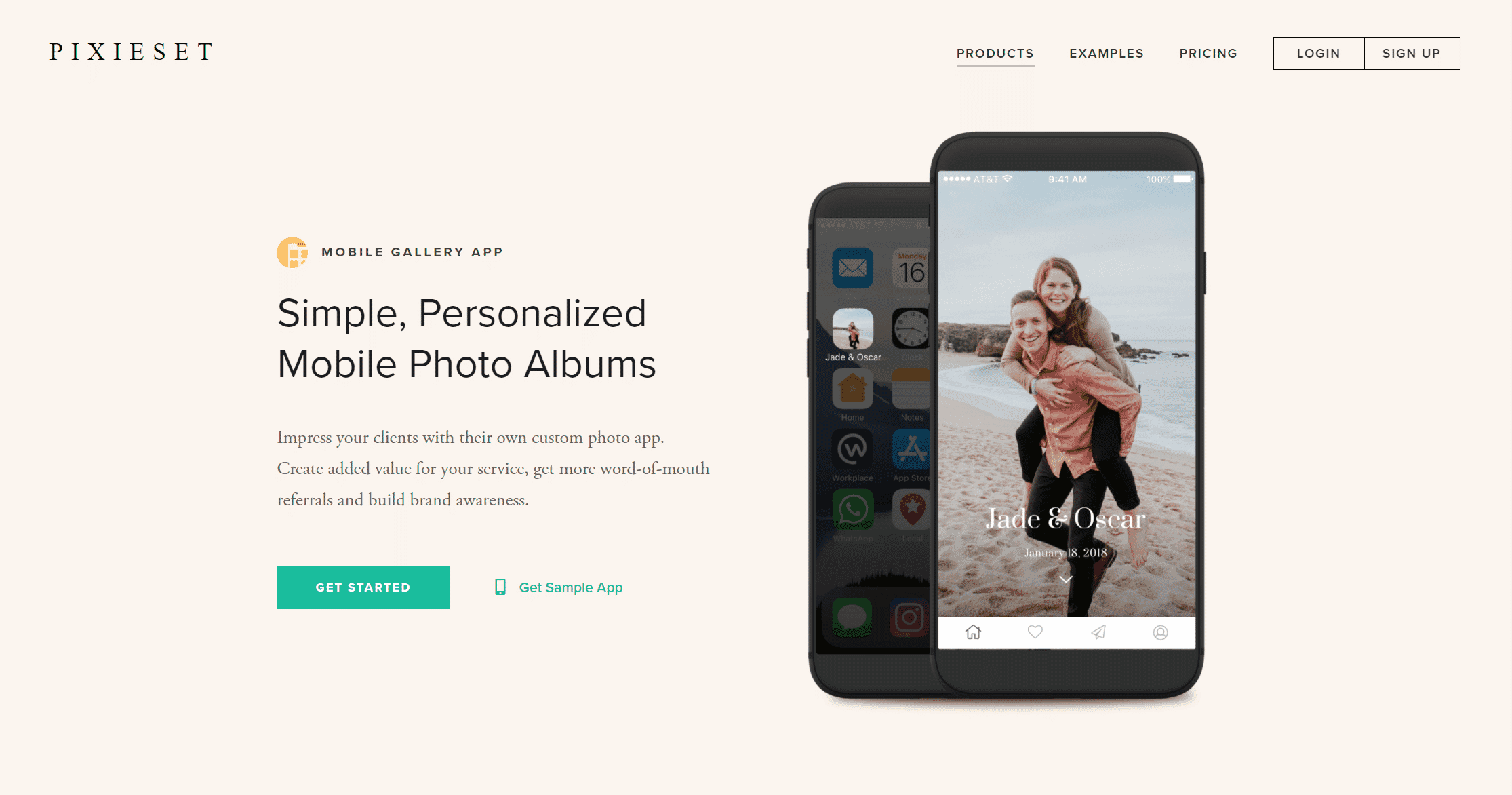 You can make custom mobile apps per gallery with Pixieset