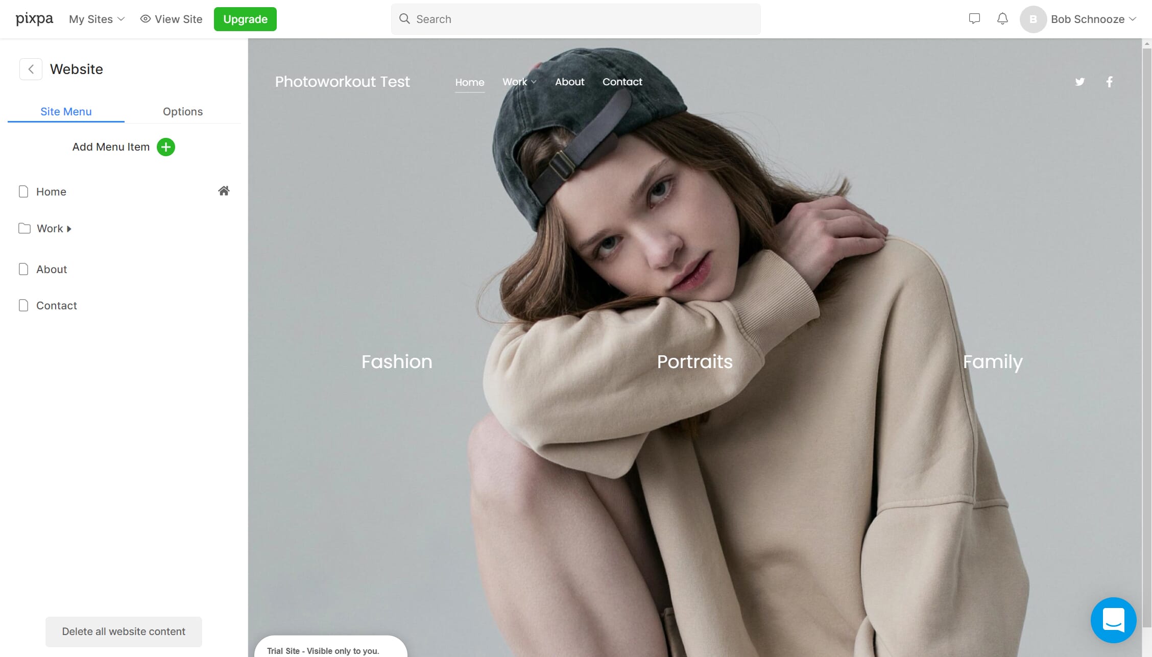 The initial web-design page looks simple enough.