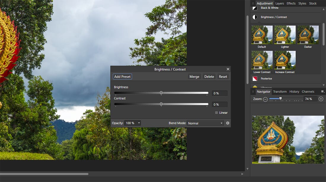 affinity photo as lightroom plugin