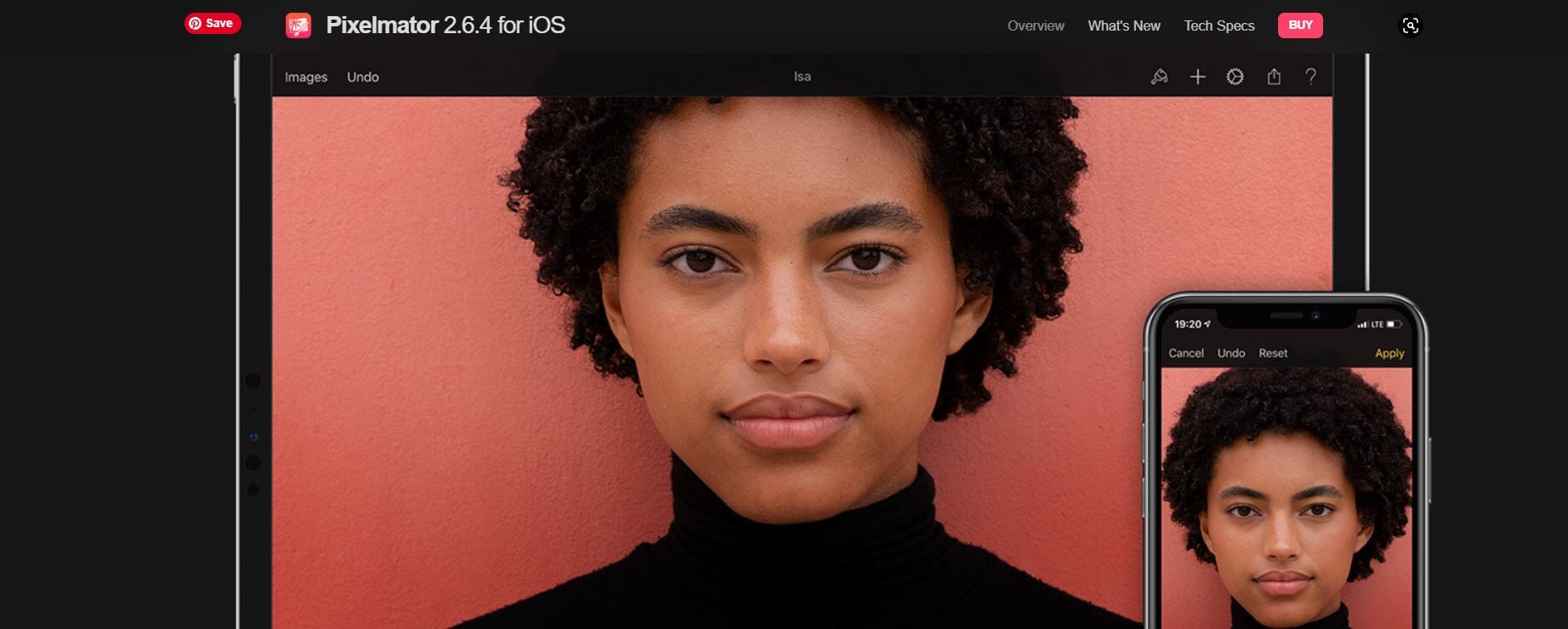Pixelmator face editing app