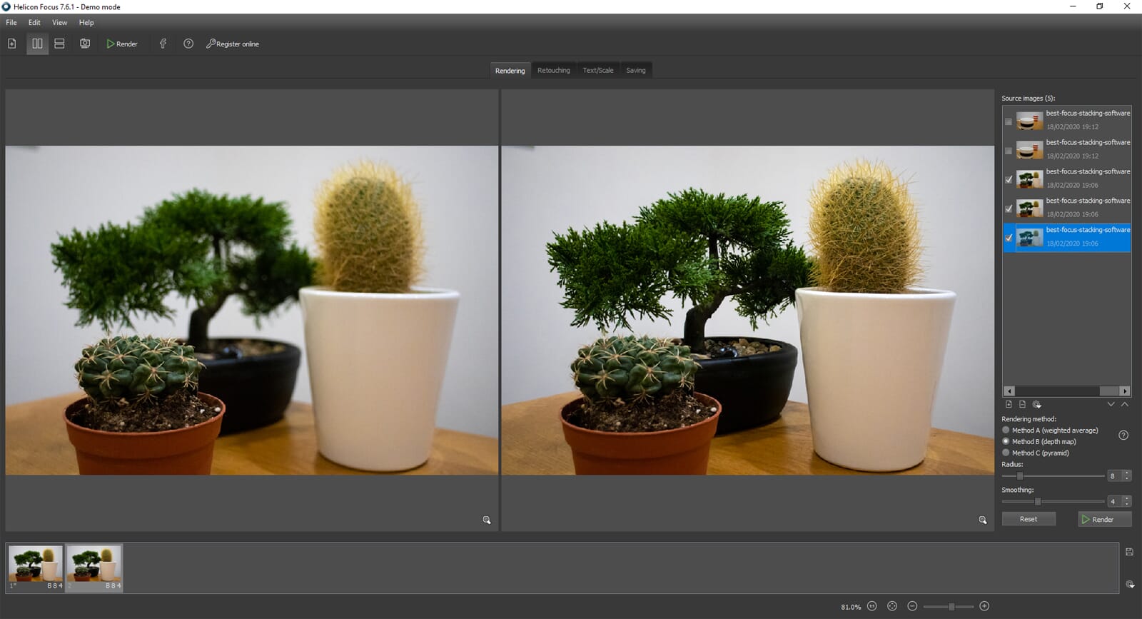 focus stacking software comparison