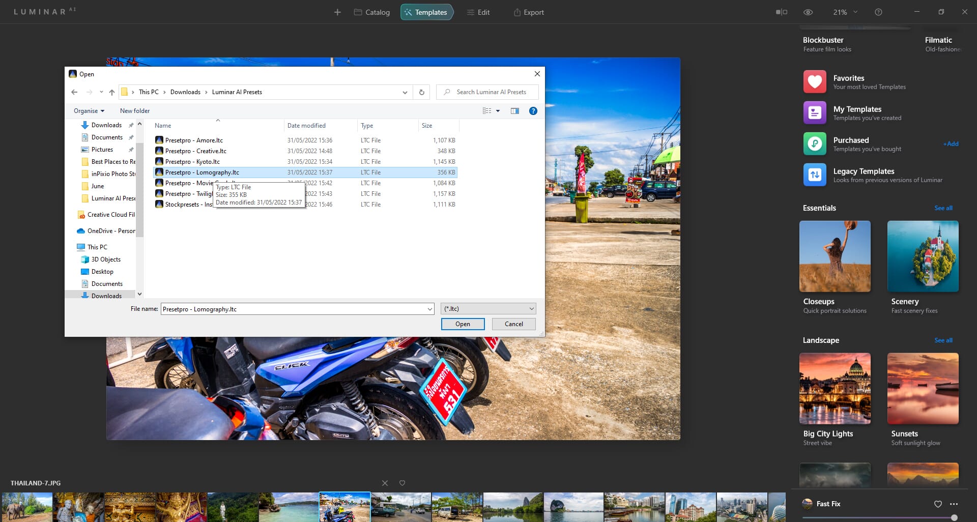 Adding a new template file