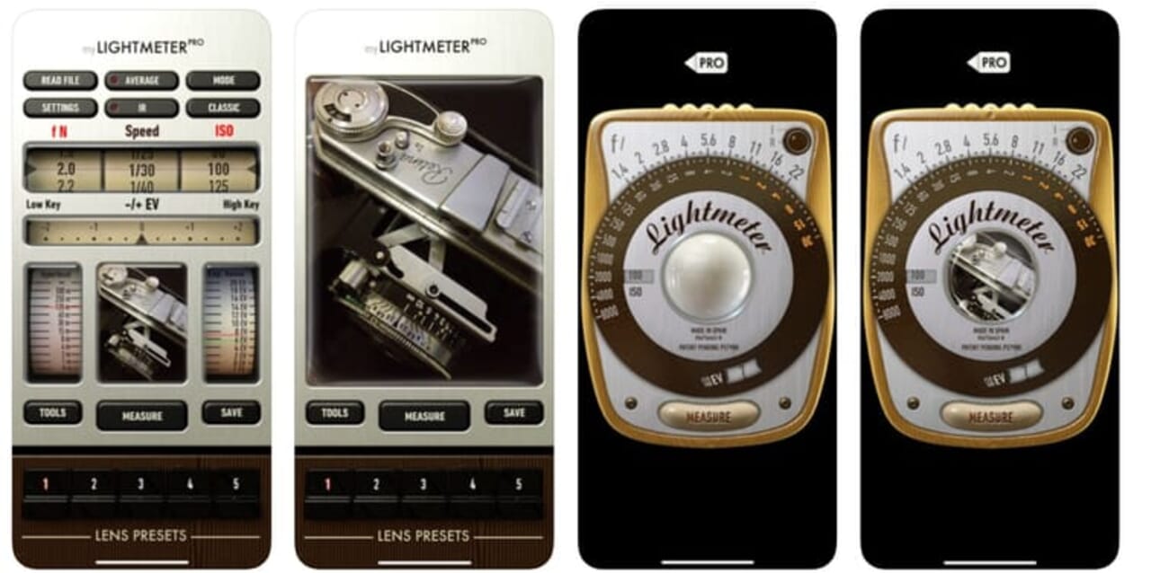 myLightMeter Pro app screen