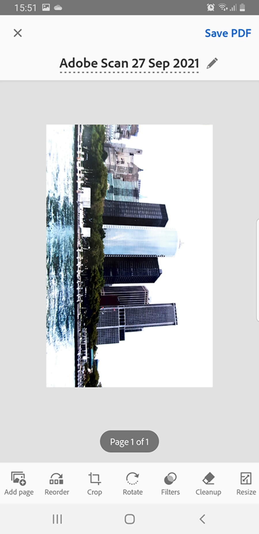 Adobe Scan app interface screenshot