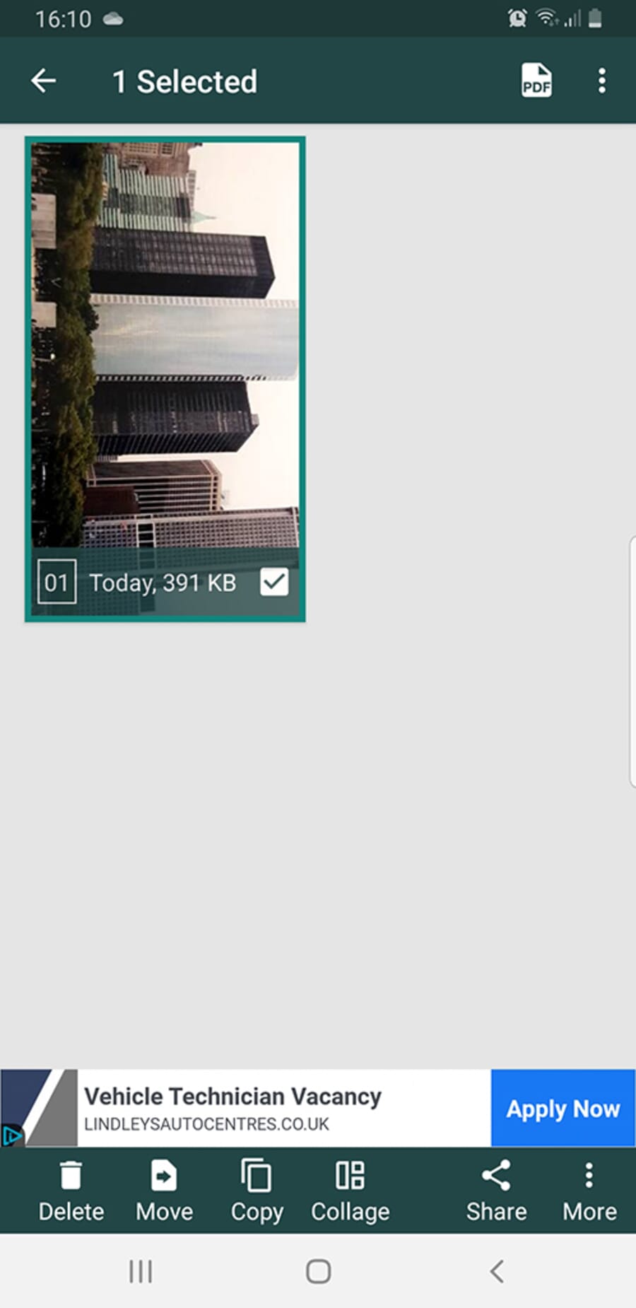 Clear Scan app interface screenshot