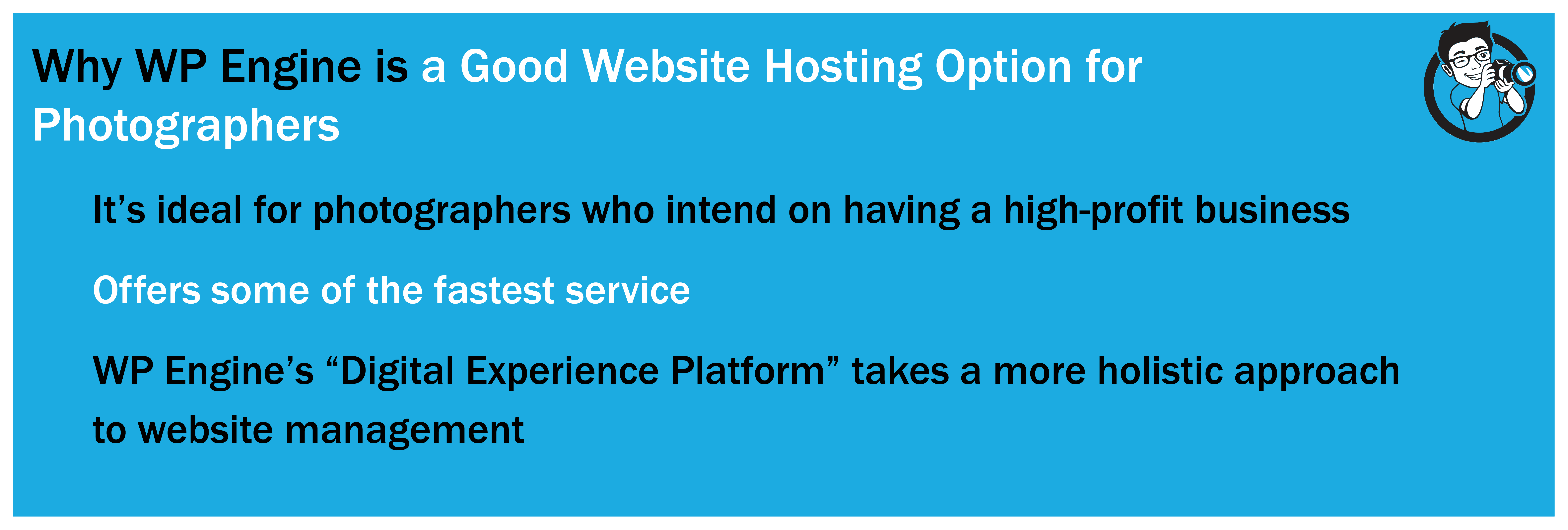 Why WP Engine is a good website hosting option for photographers
