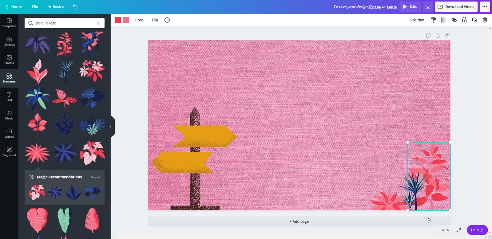 stickers on Canva Slideshow Maker