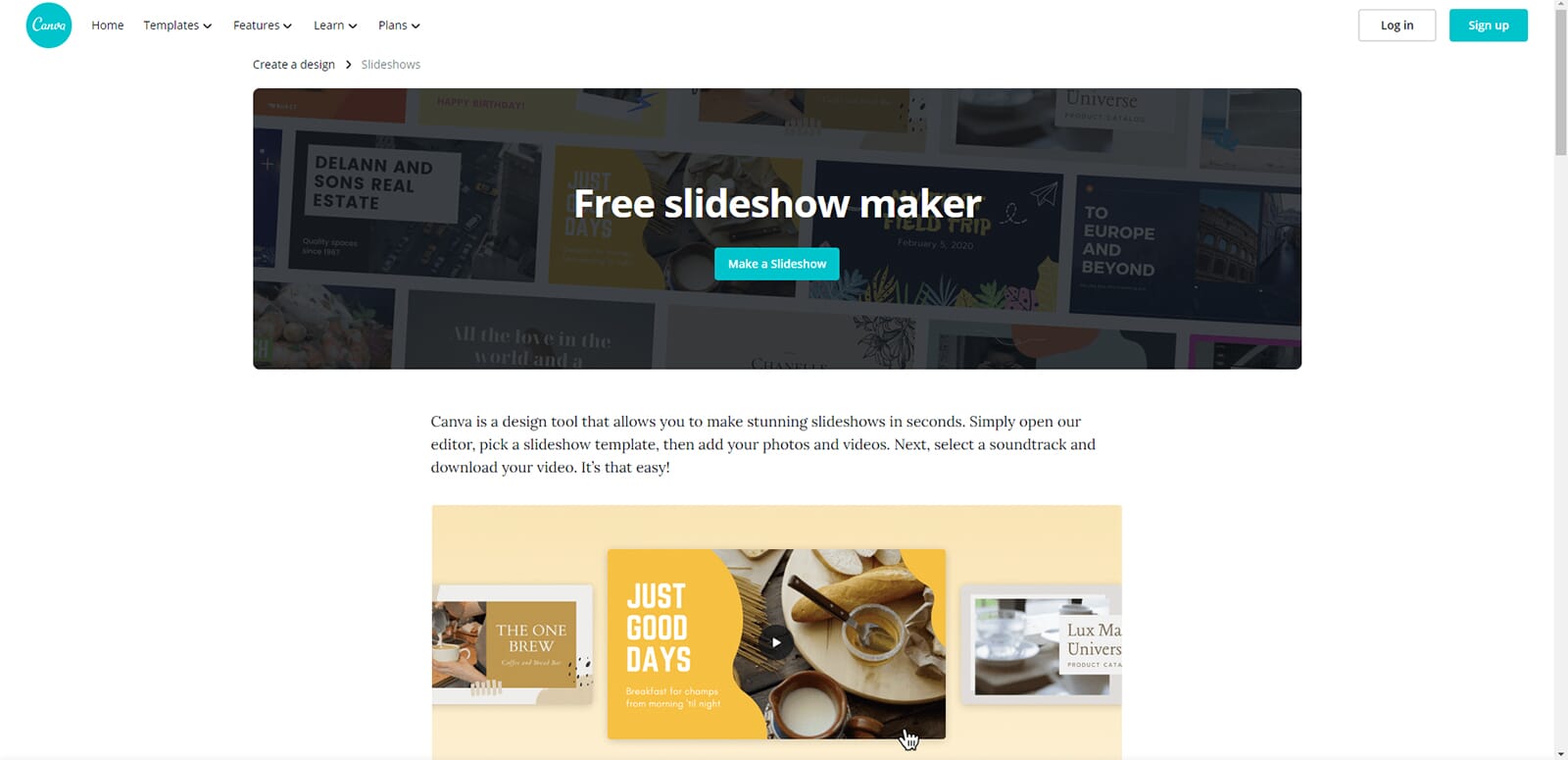 canva slideshow