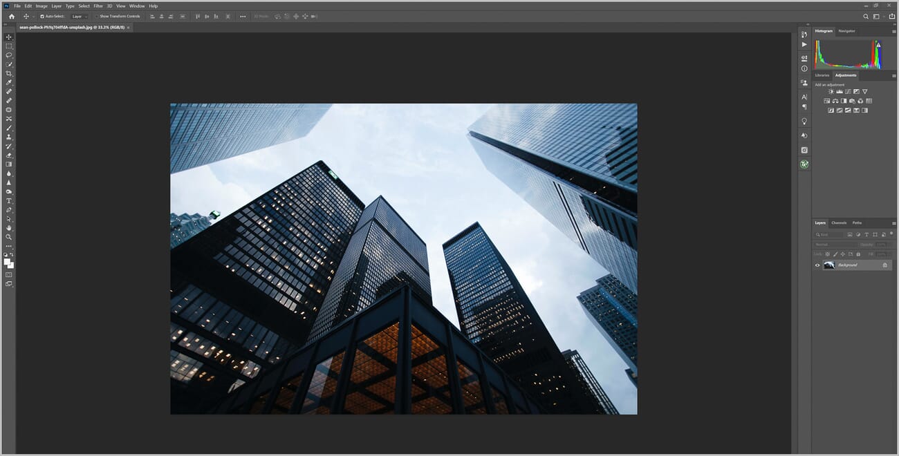 Photoshop interface showing an image ready for selective brightening