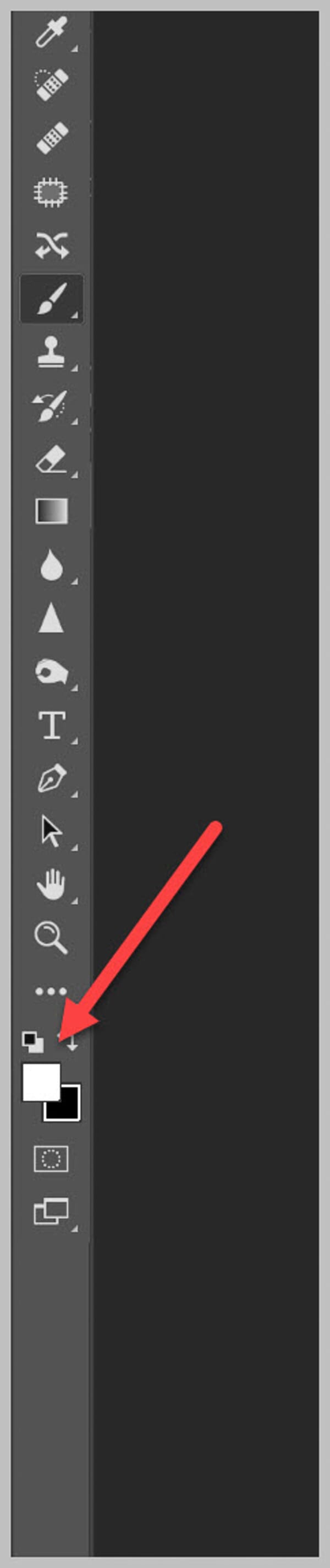 Foreground color swatch set to white in Photoshop