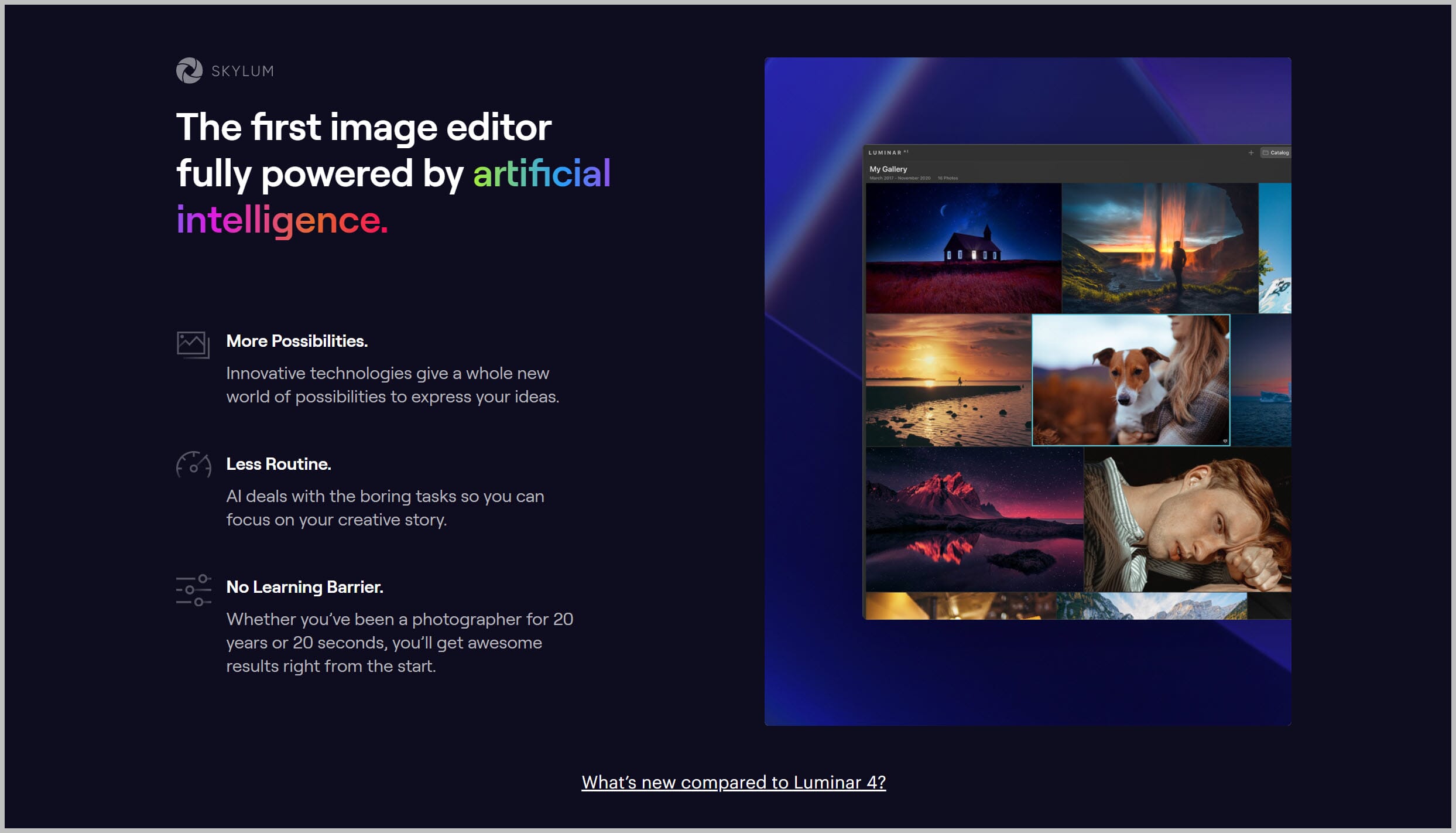 Luminar AI vs Luminar 4