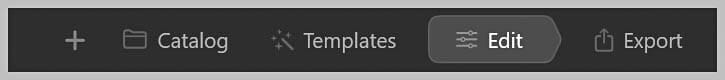 Luminar menu