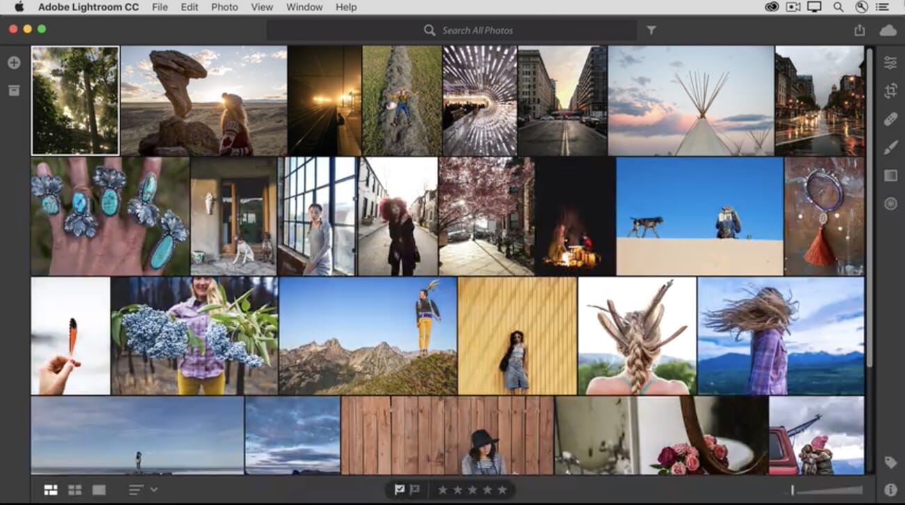 Folder view showing image thumbnails