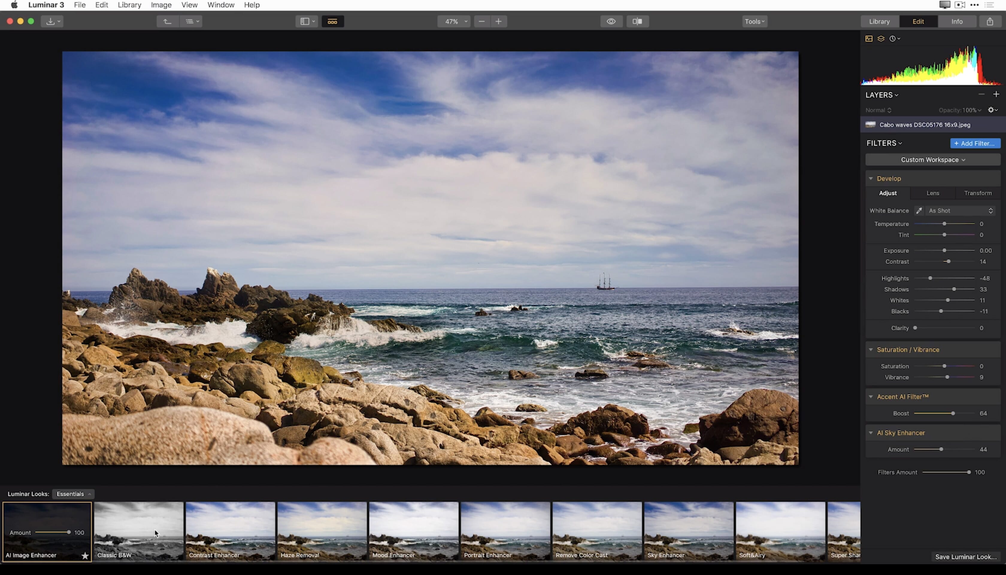 画像を整理する以外にも、Luminarには印象的な後処理ツールがあります。