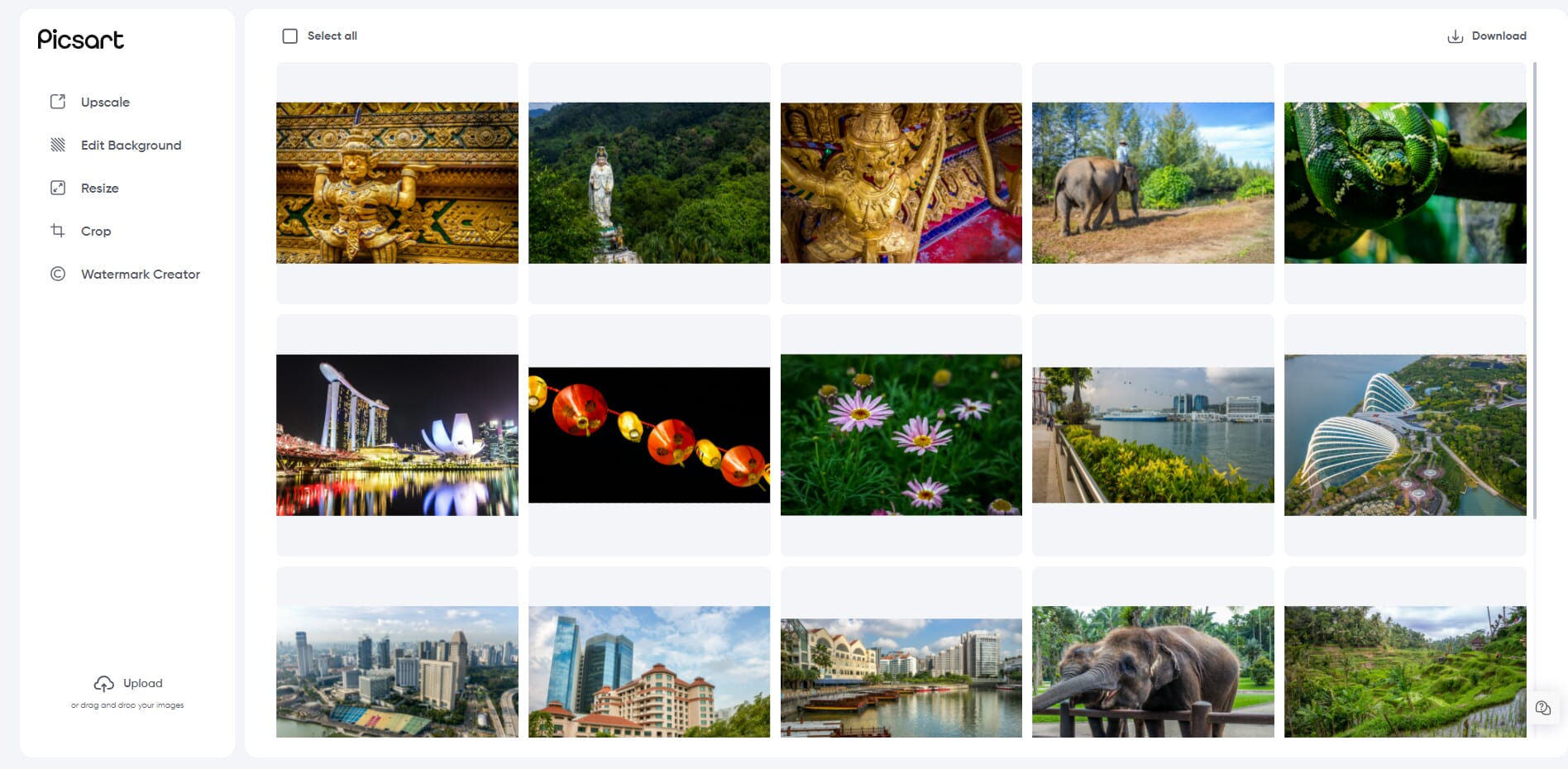 Picsart batch editor