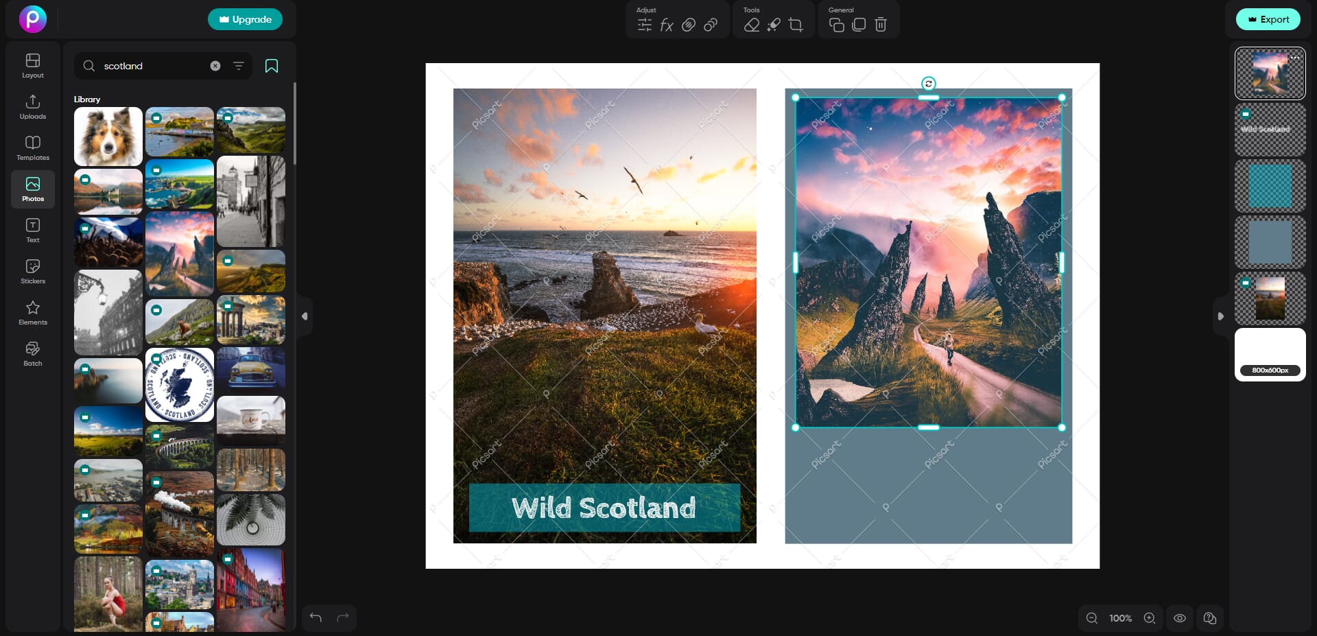 Stock photos for the Picsart editor