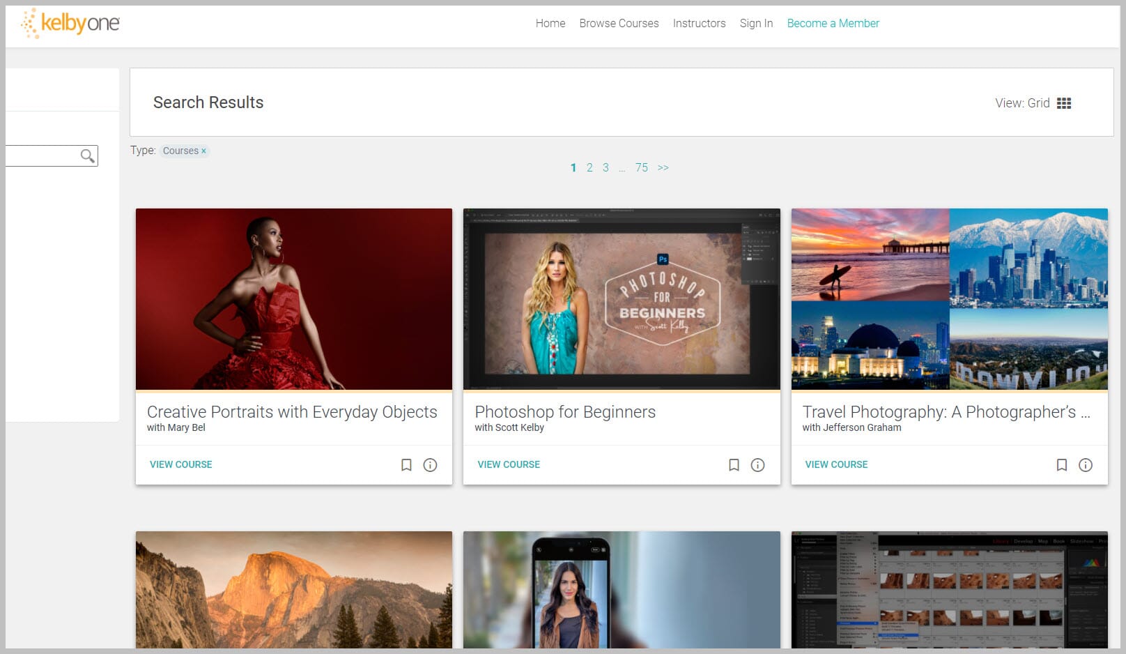 KelbyOne is a good option for higher-level photographers.