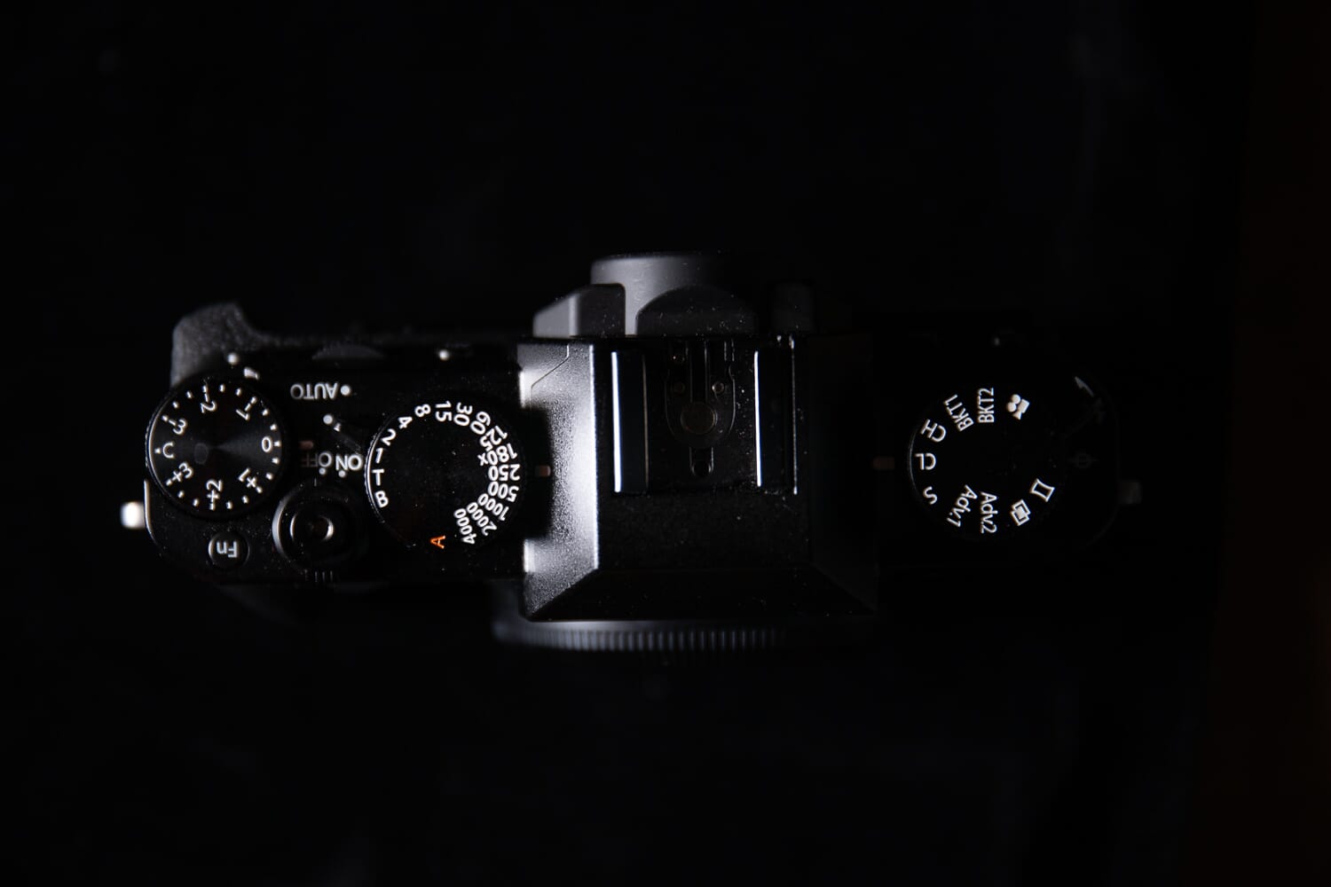 Top view with dials