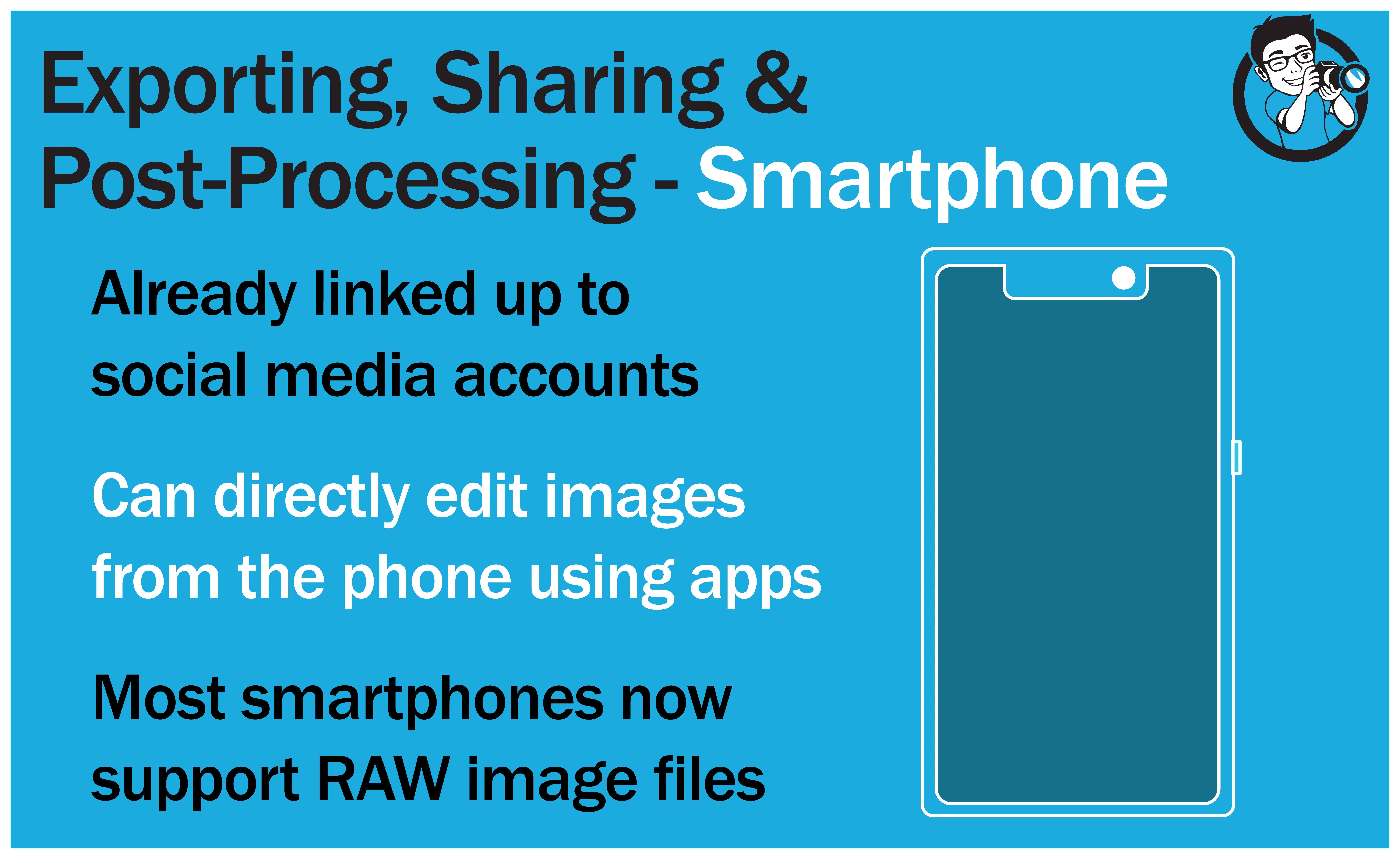 smartphone exporting sharing post processing