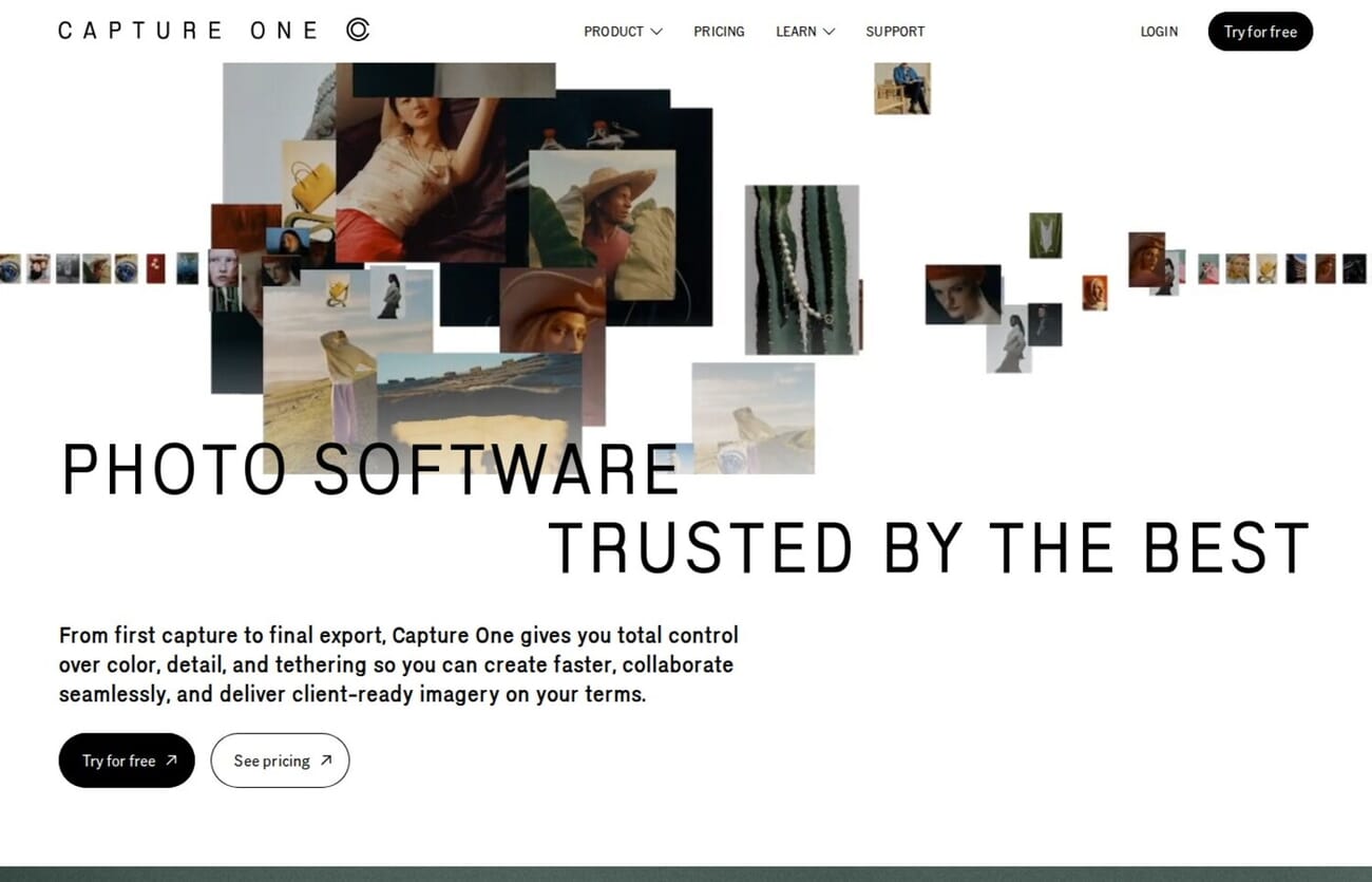 Capture One Pro editing interface showing color grading tools and tethered shooting capabilities