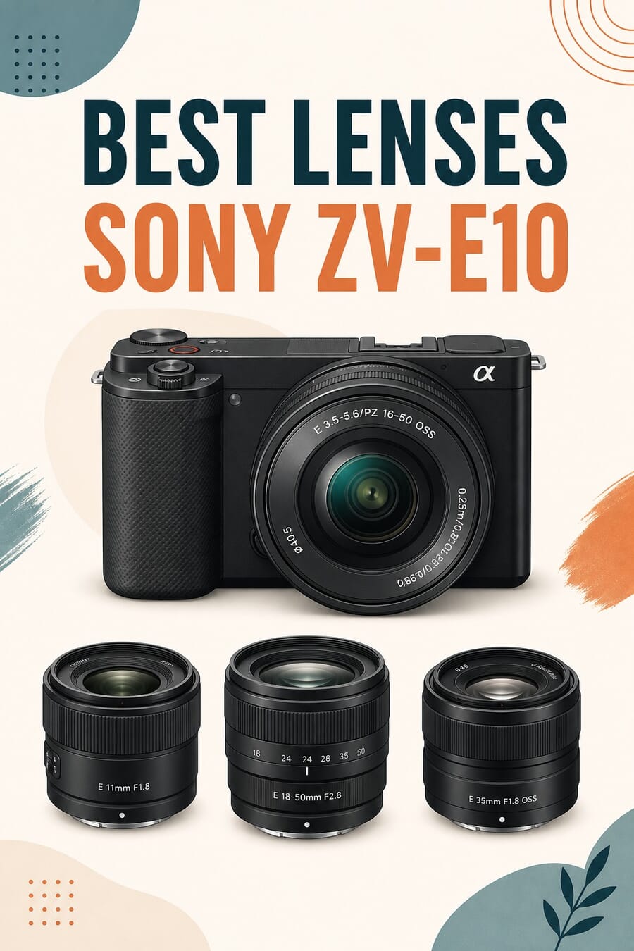 Best lenses for the Sony ZV-E10, with the camera and three top lens picks