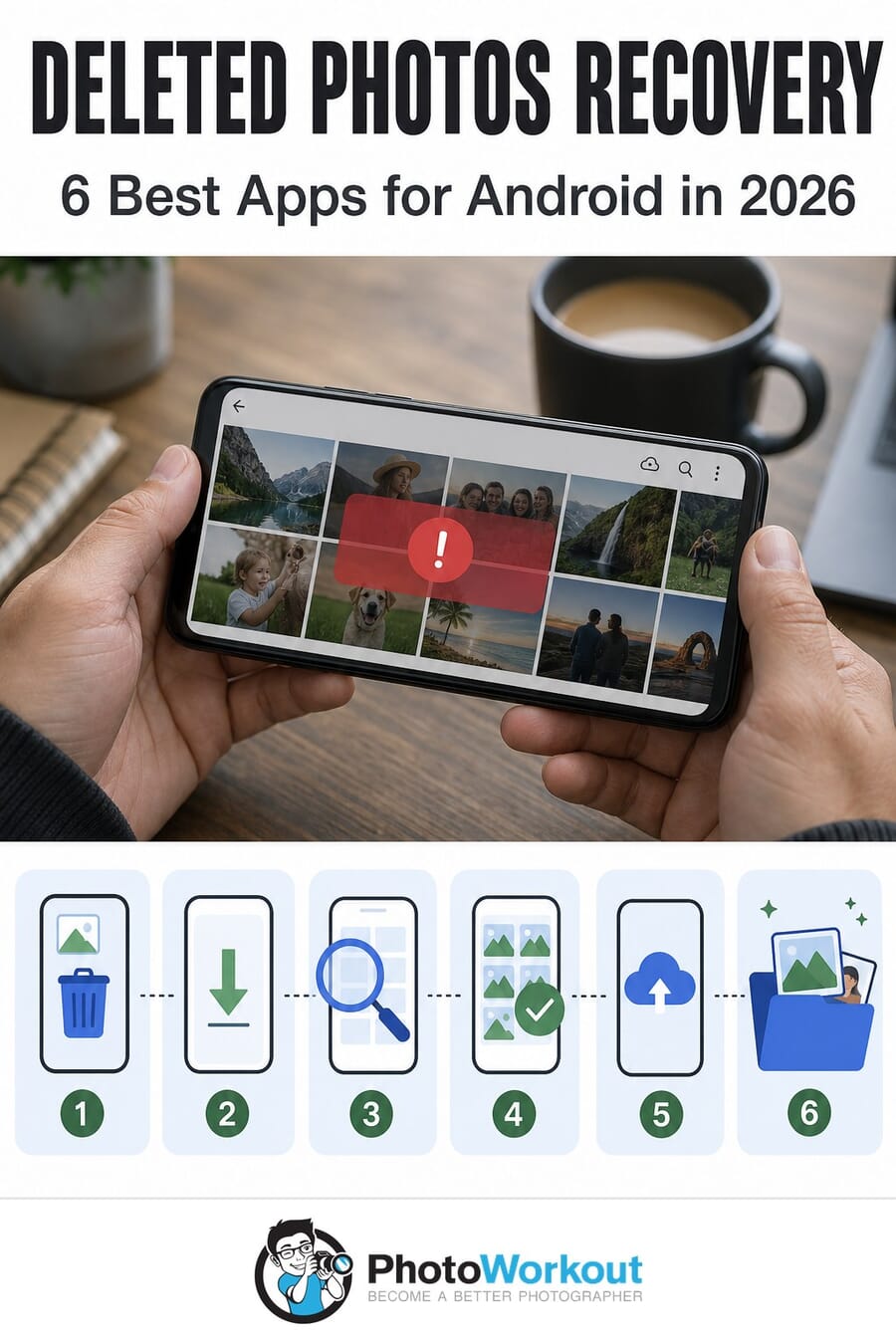 Deleted Photos Recovery — 6 Best Apps for Android in 2026 vertical Pinterest pin
