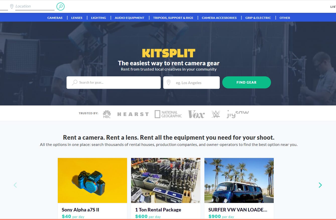 KitSplit homepage