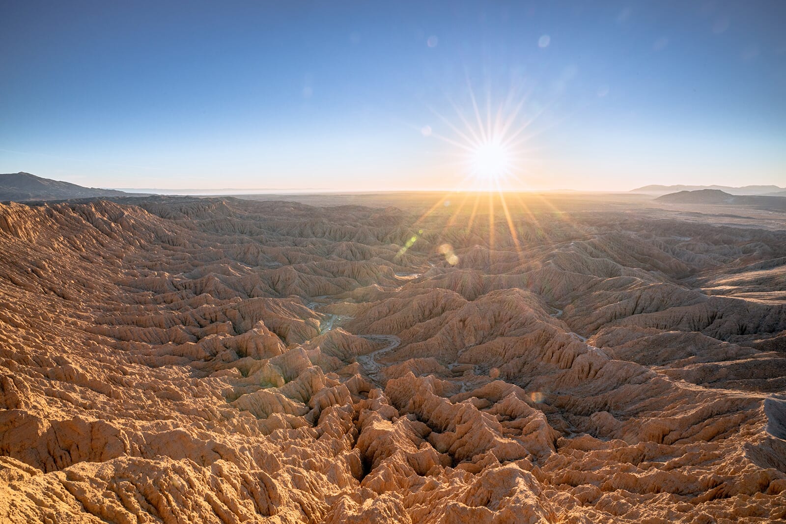 Amazing desert landscape of Anza-Borrego Desert State Park