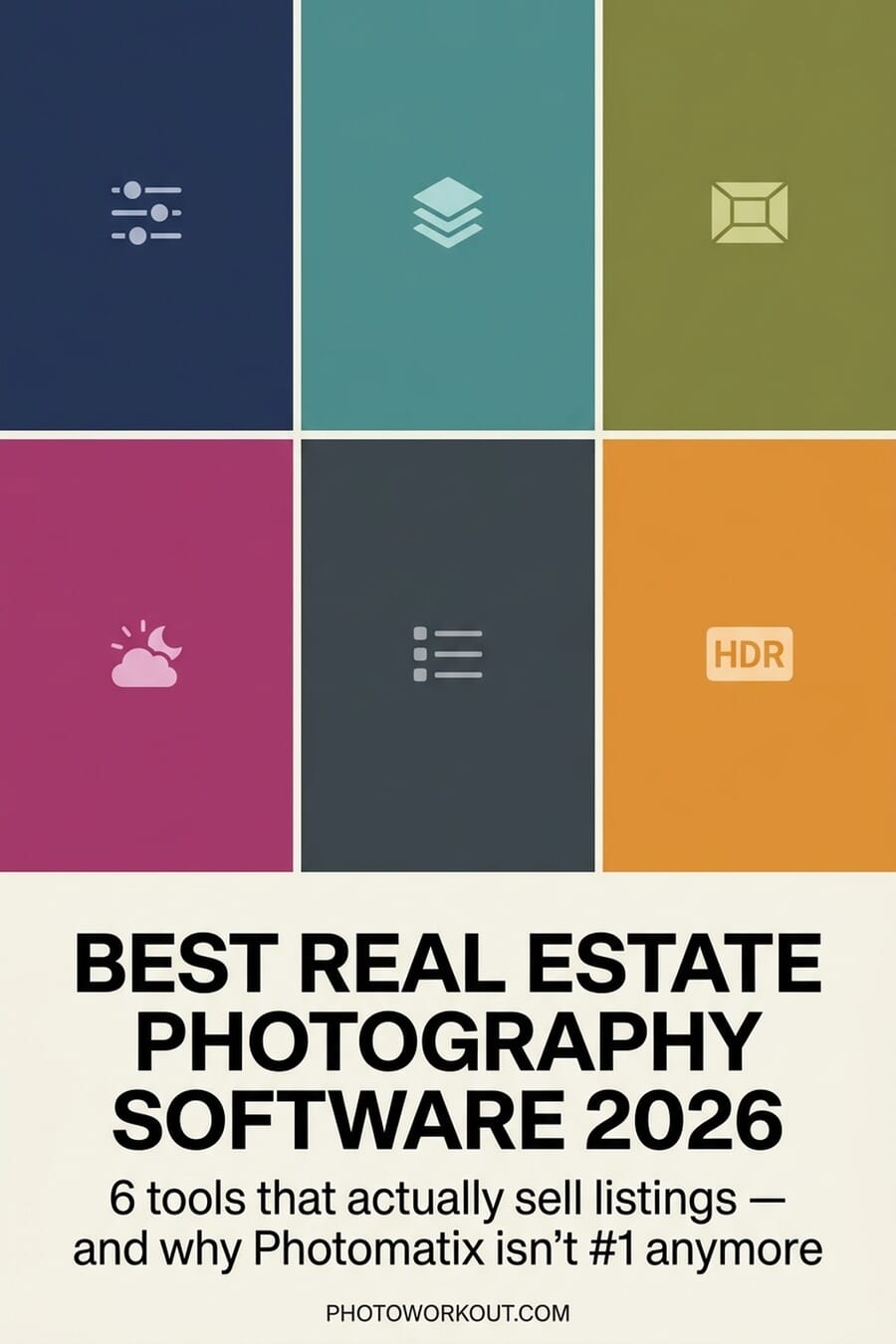 Best real estate photography software 2026 — Pinterest pin