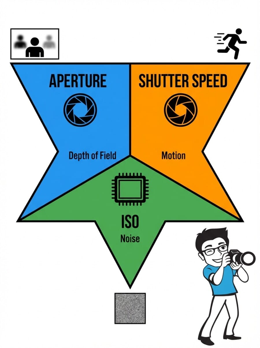 The Exposure Triangle: how aperture, shutter speed, and ISO work together