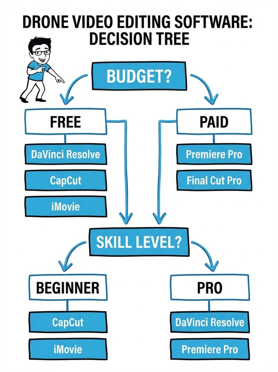 drone video editing comparison infographic