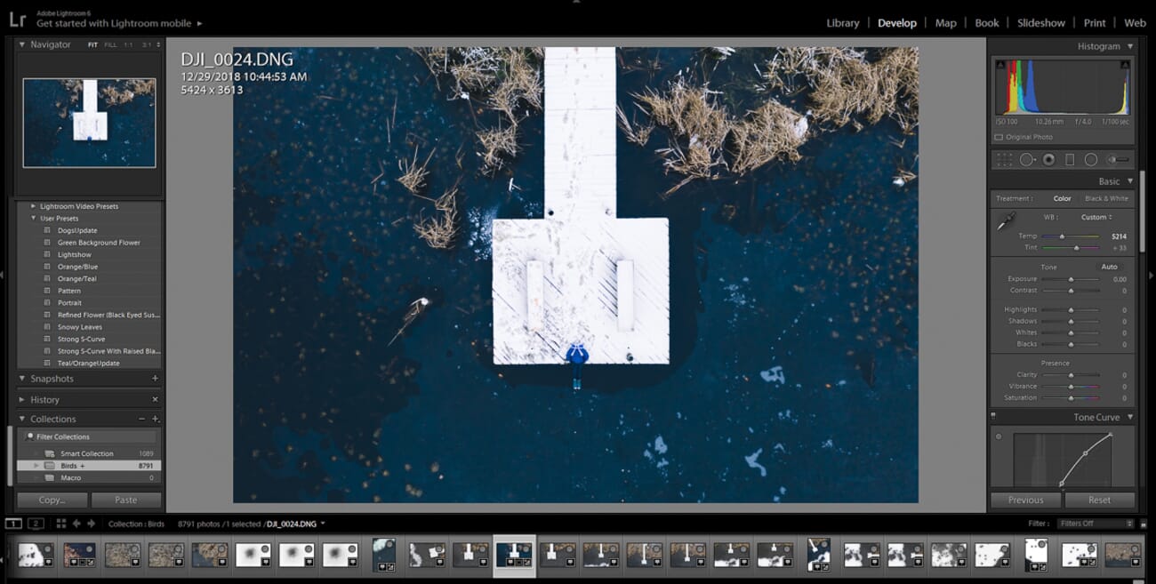 A cooler white balance version