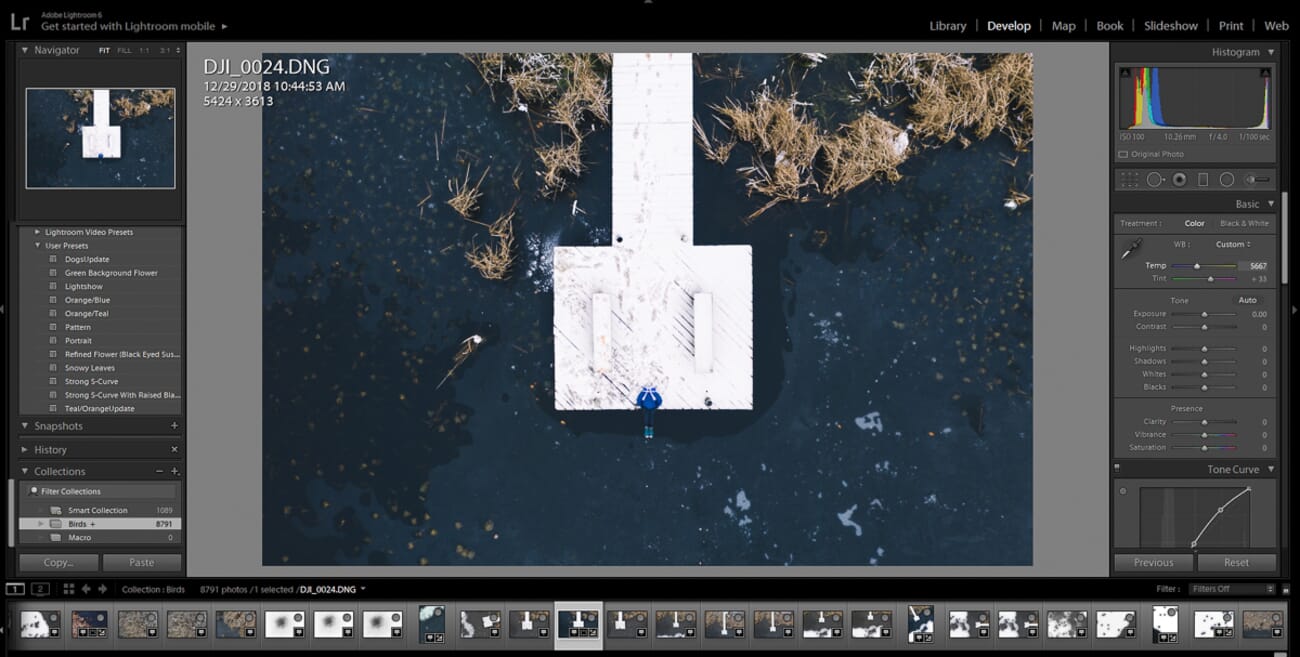 The final white balance choice supports the mood of the scene