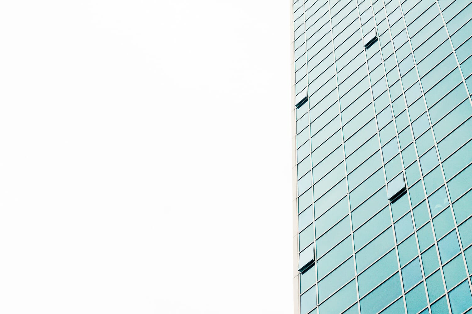 Architectural photos tend to have a deep depth of field. Notice how every part of the building is sharp.
