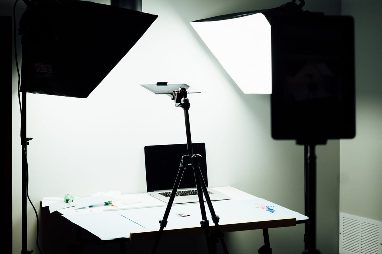 Professional portrait with carefully controlled studio lighting