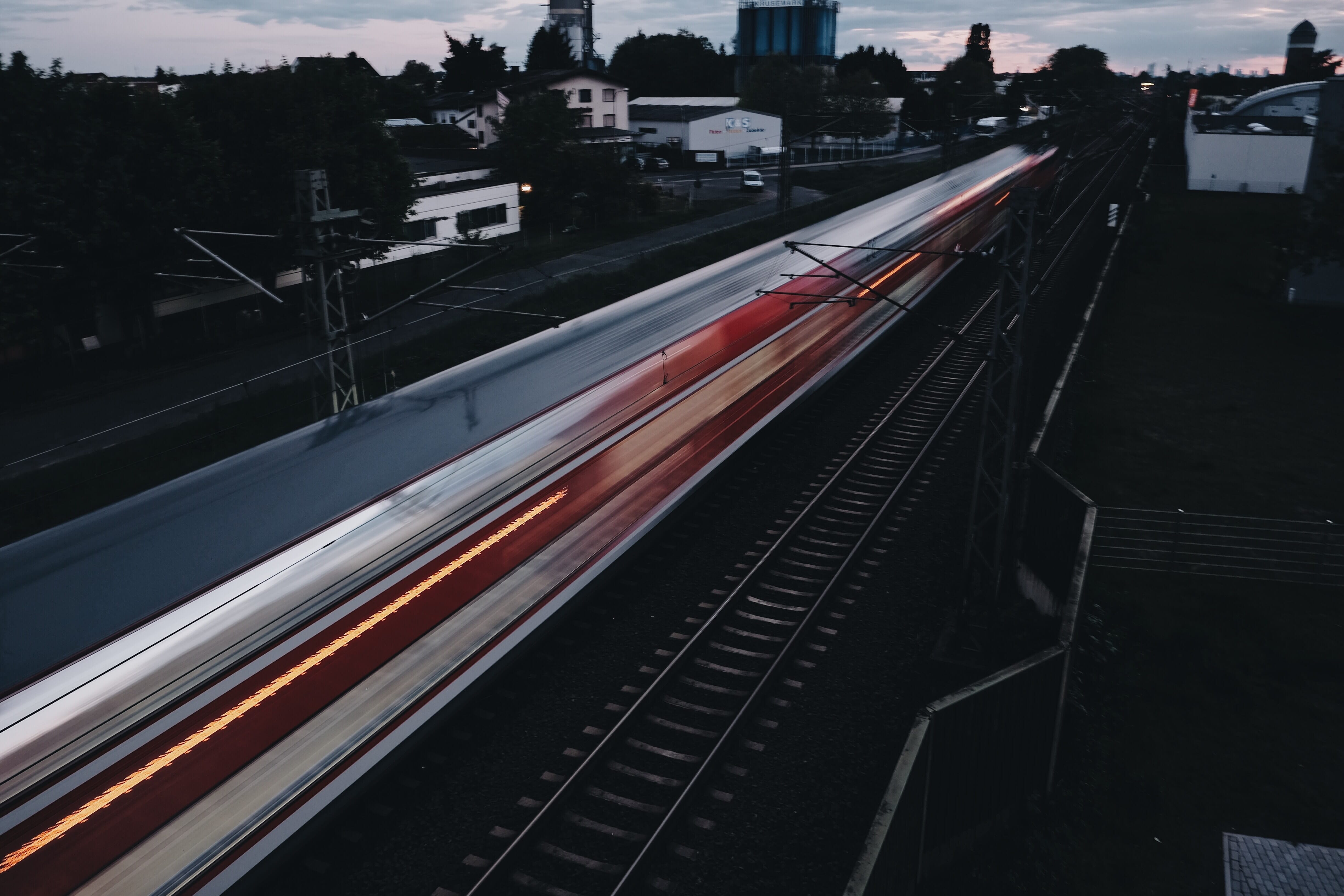 fast moving train