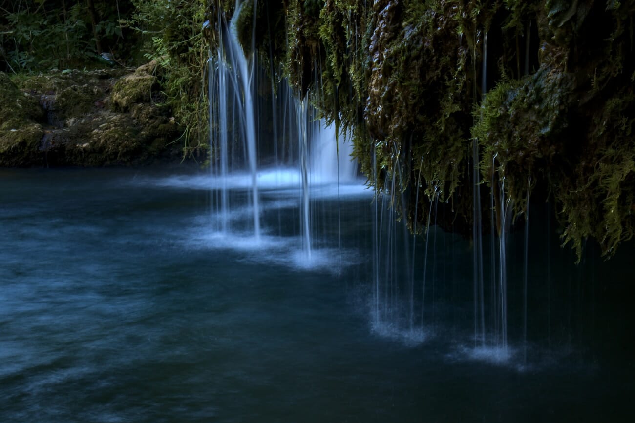 Waterfall with silky smooth water from a long exposure