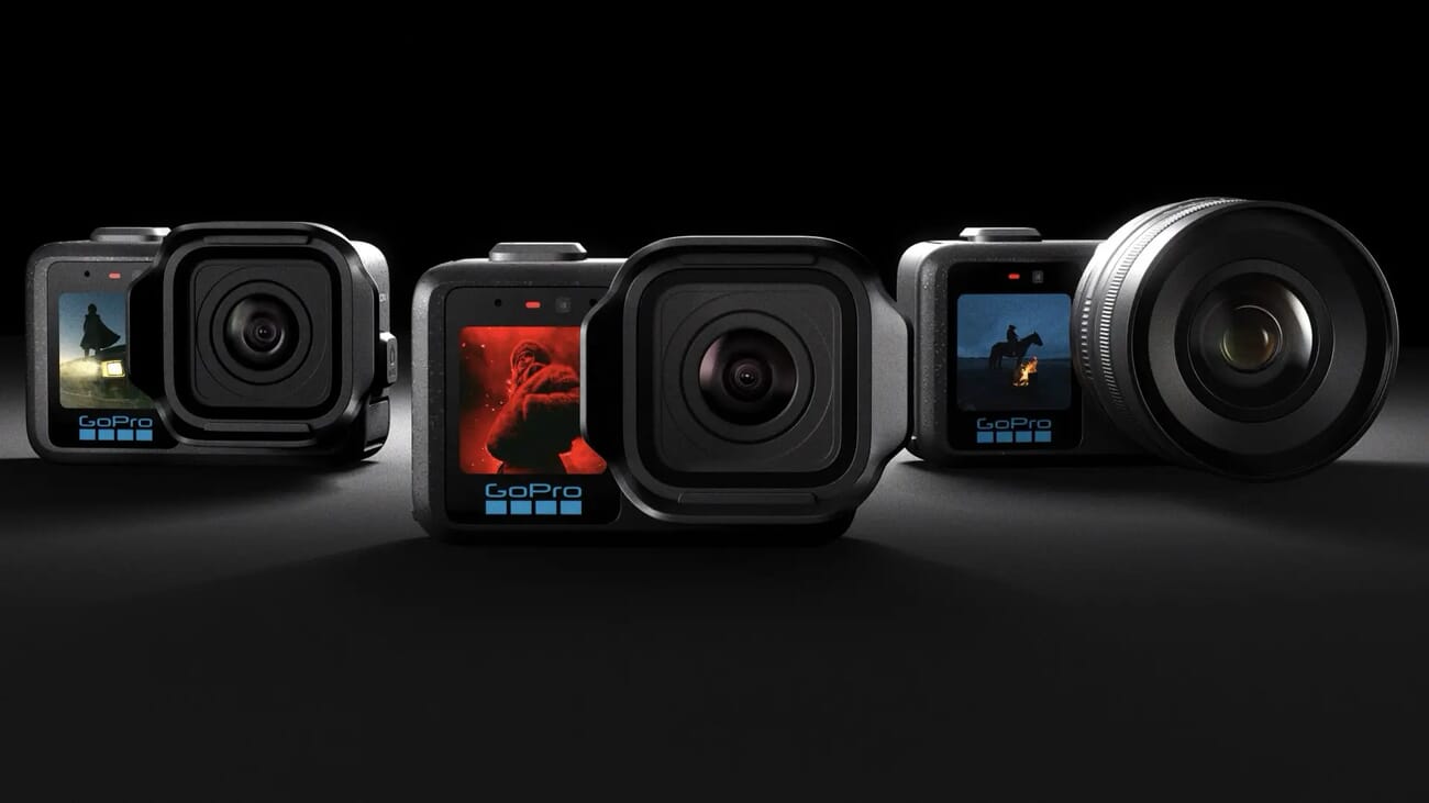 GoPro Mission 1 cinema camera lineup including the interchangeable-lens Mission 1 Pro ILS with Micro Four Thirds mount