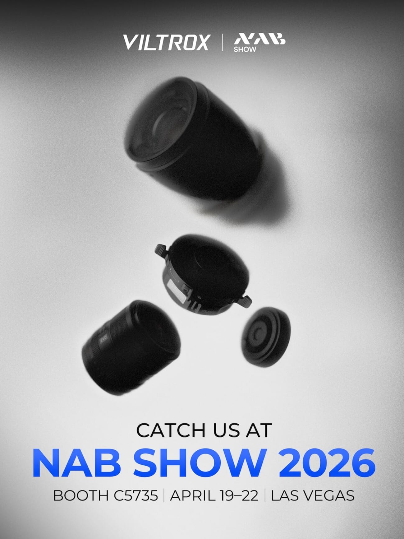 Viltrox teaser image for its first large-aperture APO autofocus full-frame lens debuting at NAB Show 2026