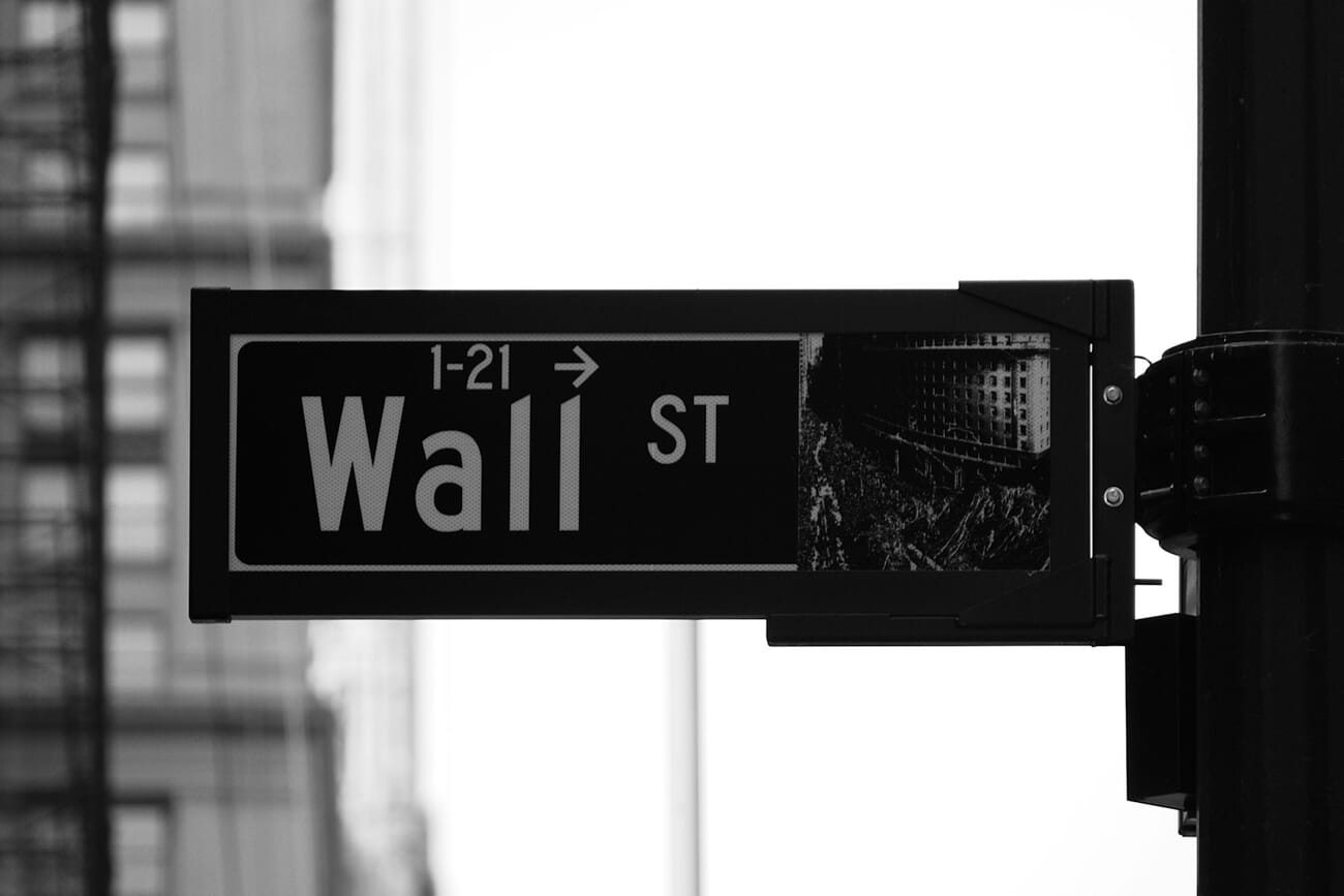The Wall Street sign in New York’s Financial District