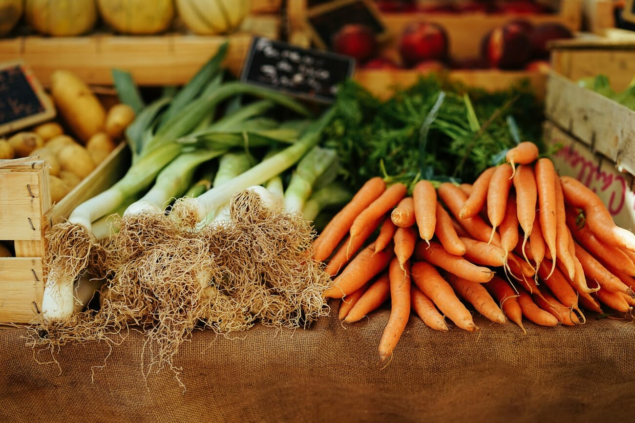 Fresh vegetables at a local market representing authentic local culture stock photography
