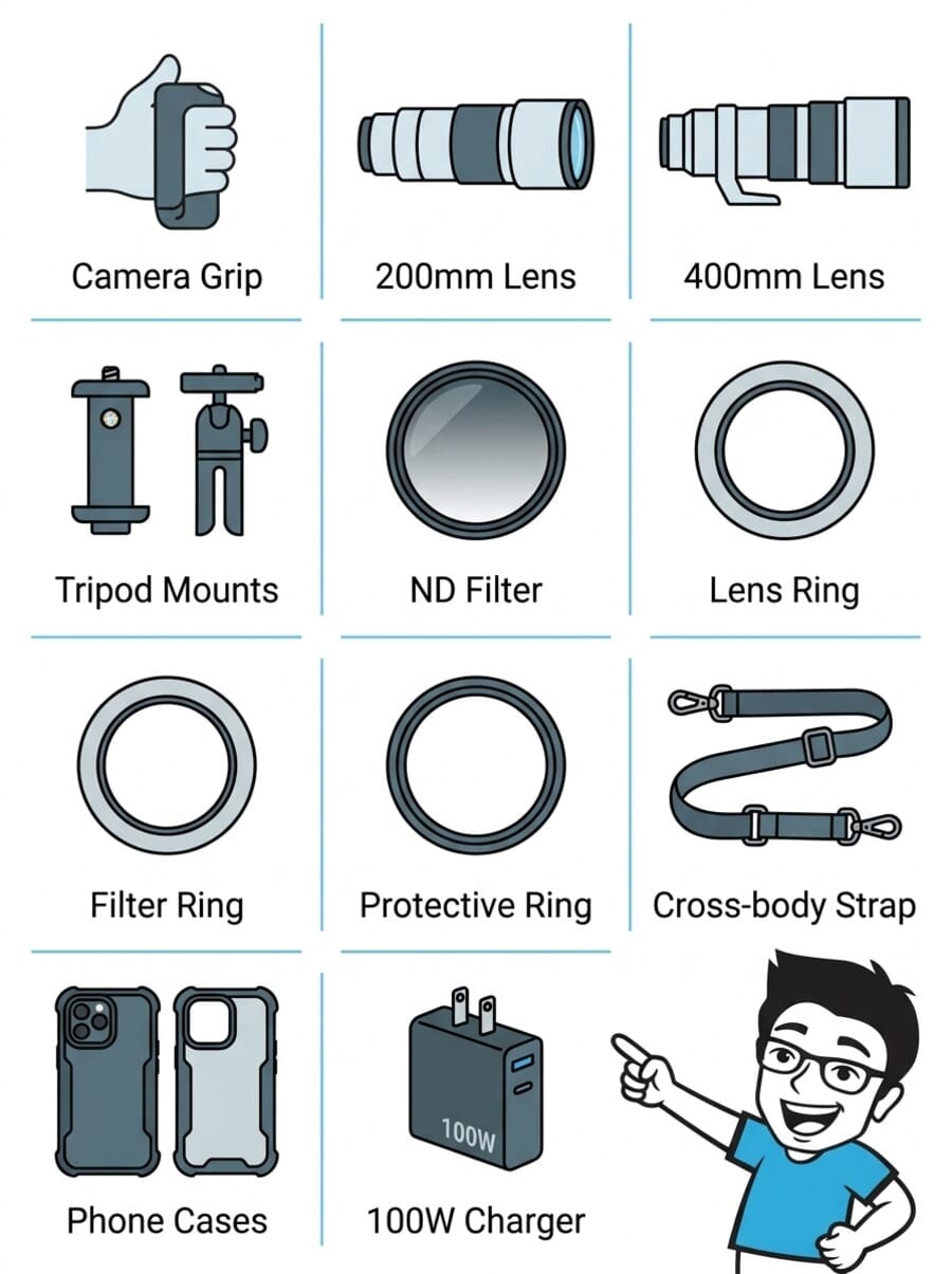 Infographic showing the full contents of the Vivo X300 Ultra Photography Edition Kit