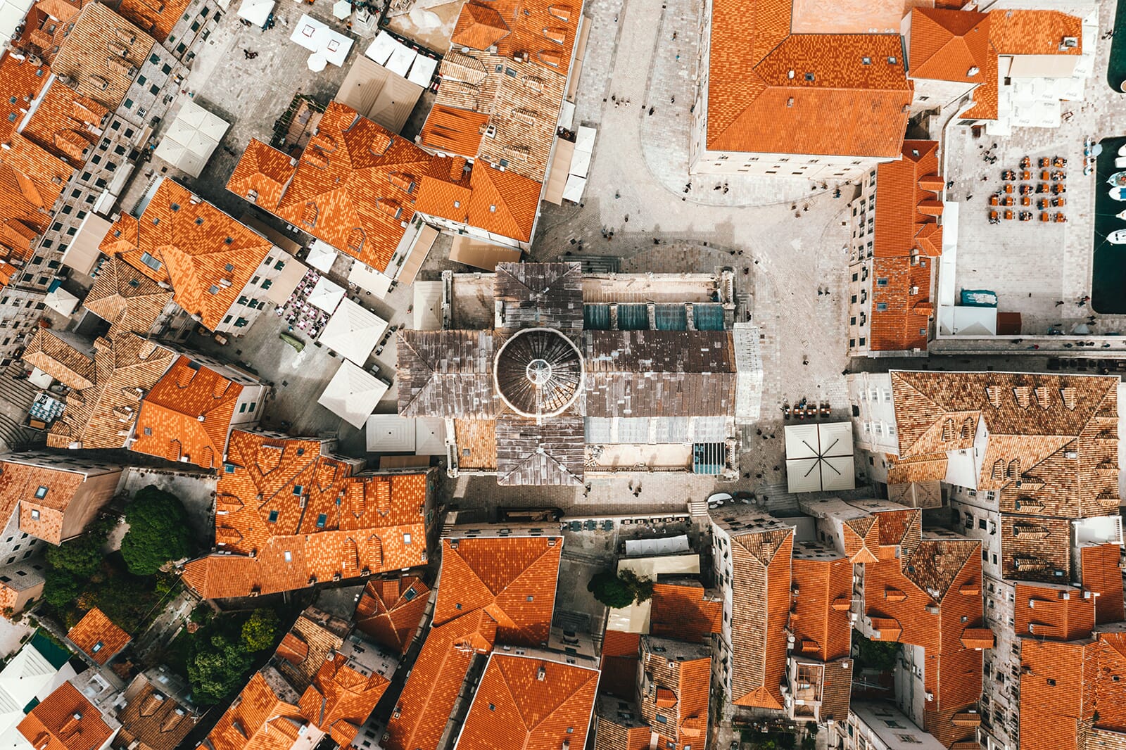 Colorful urban shot of Dubrovnik