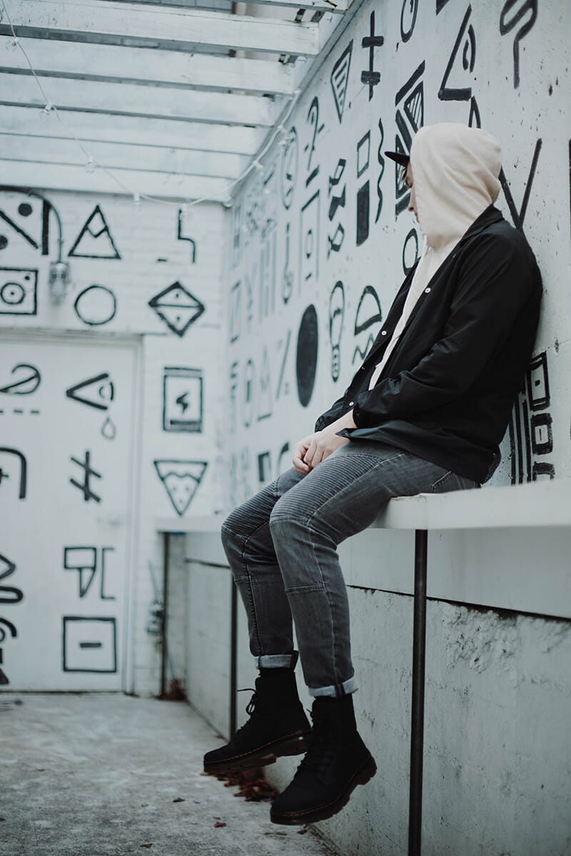 Urban portrait photography example